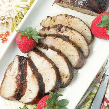 grilled strawberry balsamic pork tenderloin