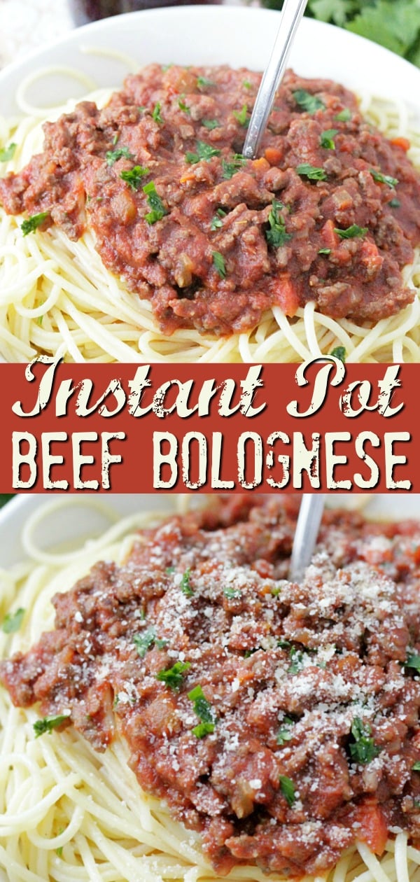 Instant Pot Beef Bolognese Pasta Sauce | Foodtastic Mom #ad #ohiobeef #instantpot #instantpotrecipes #beefrecipes #beefbolognese