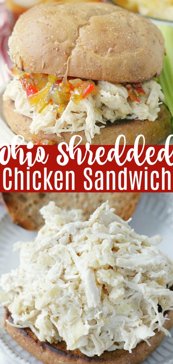 Slow Cooker Ohio Shredded Chicken Sandwiches | Foodtastic Mom #chicken #slow cooker #chickenrecipes #slowcookerrecipes #shreddedchicken