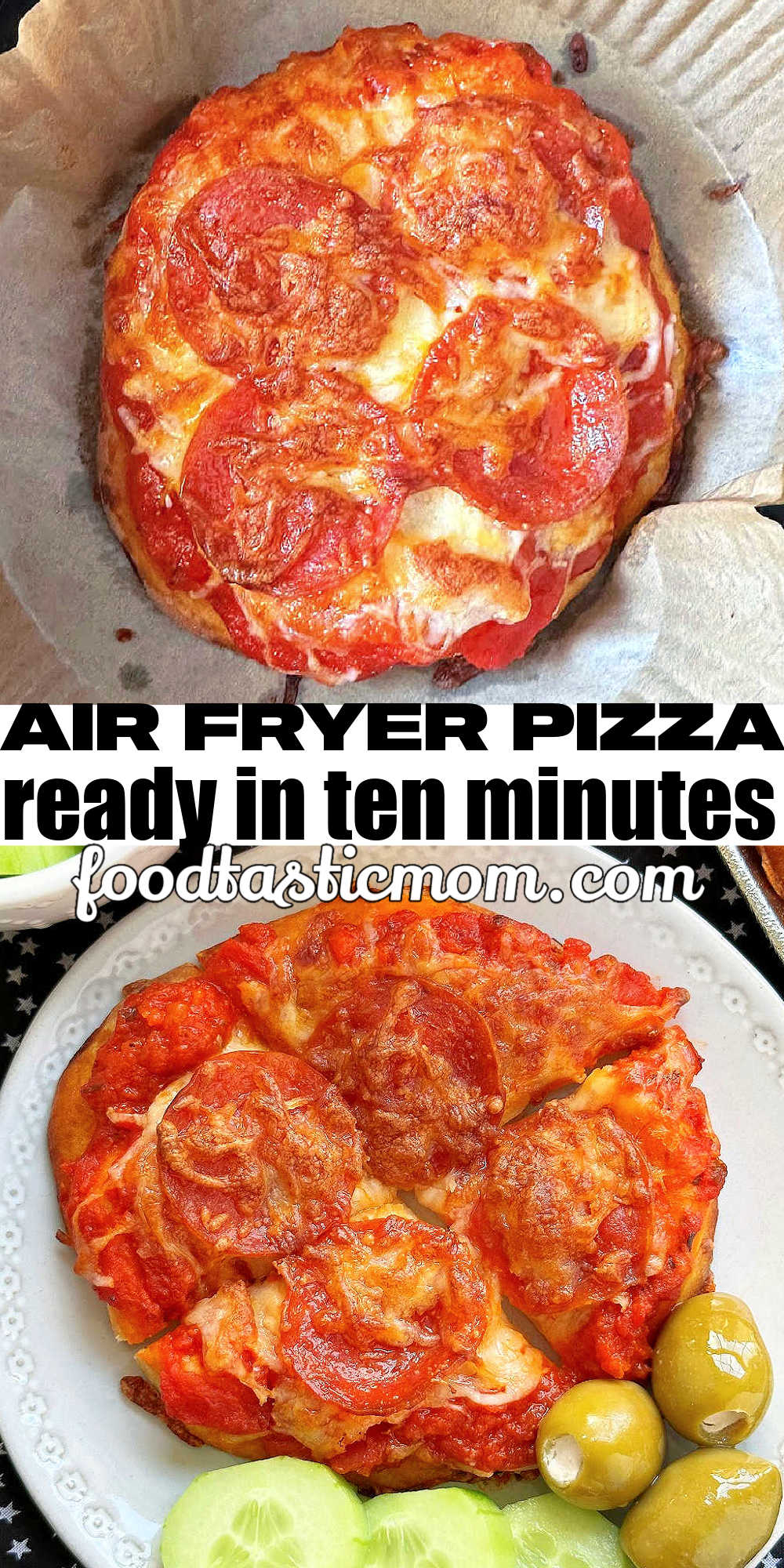 Air Fryer Pizza | Foodtastic Mom #airfryerrecipes #airfryerpizza #pizzarecipes via @foodtasticmom