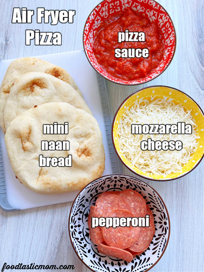 ingredients for making air fryer pizza