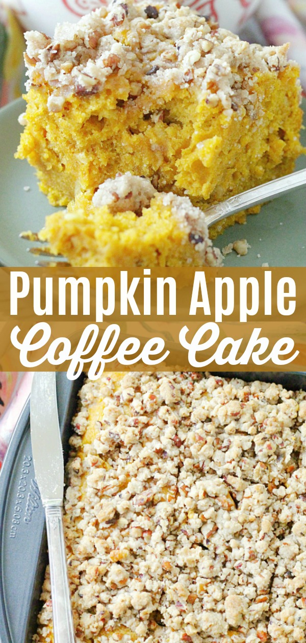 Pumpkin Apple Coffee Cake | Foodtastic Mom #cake #cakerecipes #coffeecake #pumpkin #pumpkinrecipes