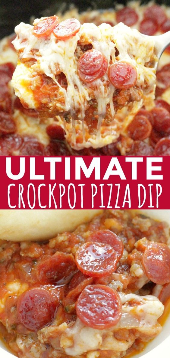 Best Pizza Dip - for the Slow Cooker | Foodtastic Mom #pizzadip #pizzarecipes #diprecipes #slowcookerrecipes via @foodtasticmom