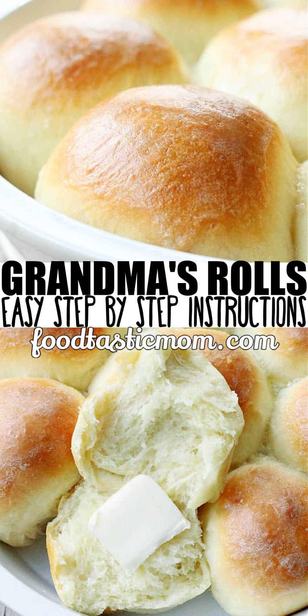 My Grandma's Dinner Rolls Recipe is practically fool-proof. It is the perfect dinner roll recipe for all your holiday meals. via @foodtasticmom