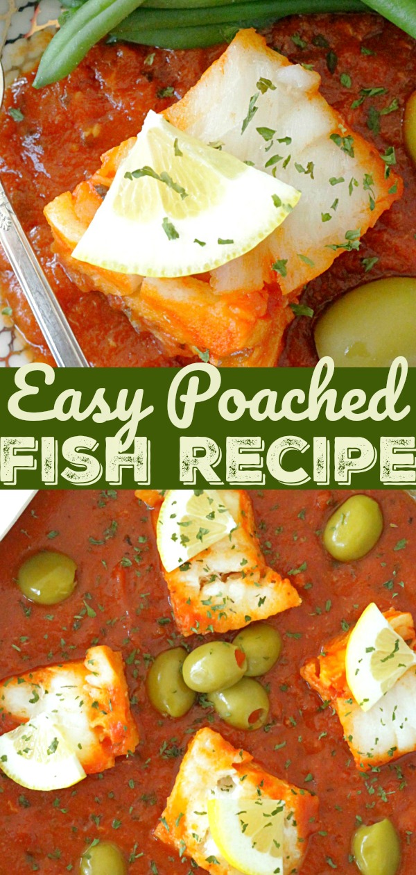 Easy Poached Fish Recipe | Foodtastic Mom #ad #NEWRaguSimply #fish #fishrecipes #poachedfish #ragupastasauce #healthyrecipes