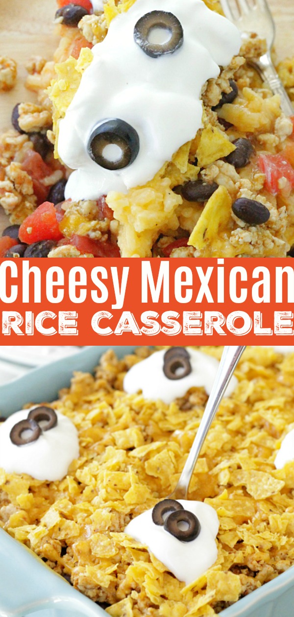 Cheesy Mexican Rice Casserole | Foodtastic Mom #mexicanrice #ricerecipes #casserole #casserolerecipes #mexicanrice