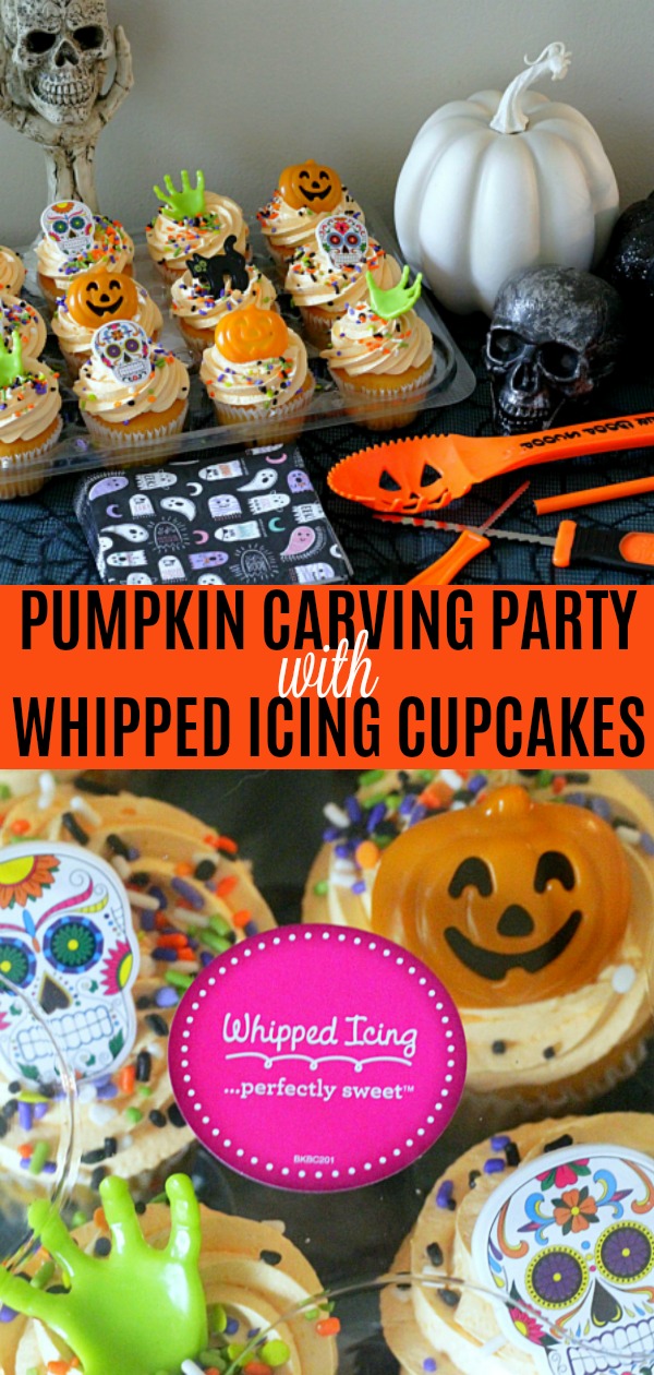 Pumpkin Carving Party with Whipped Icing Cupcakes | Foodtastic Mom #ad #askforwhipped