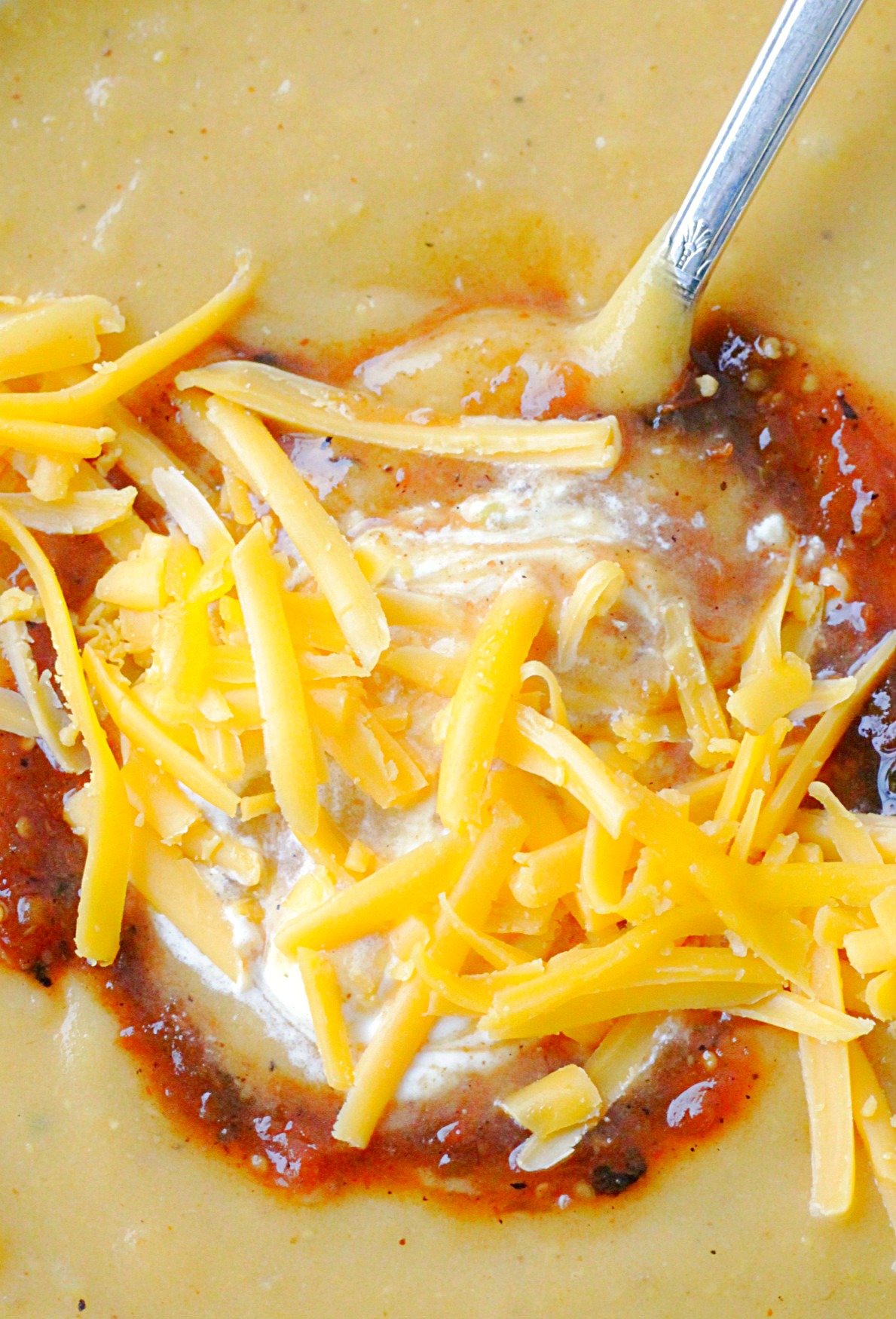 southwestern sweet potato soup close up view