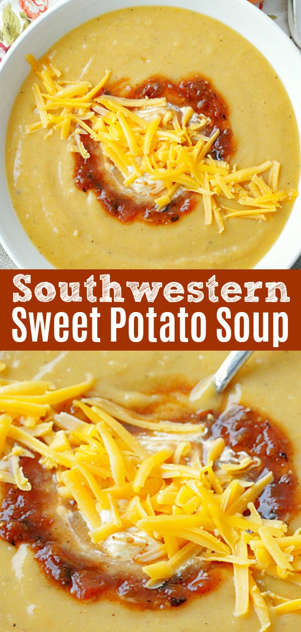 Southwestern Sweet Potato Soup | Foodtastic Mom #souprecipes #potatosoup