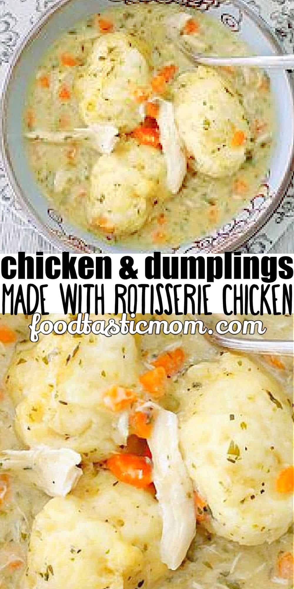 My recipe for rotisserie chicken and dumplings has thousands of fans. The chicken stew takes help from a rotisserie chicken, but the dumplings are made from-scratch and practically fool-proof. via @foodtasticmom