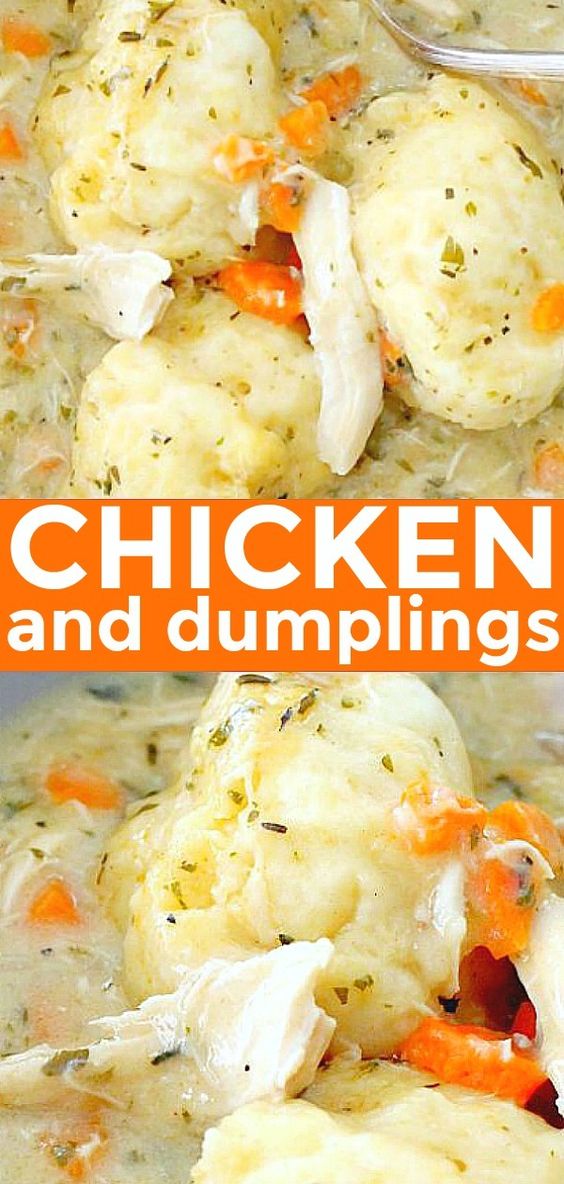 Simply the BEST recipe for Homemade Chicken and Dumplings. Hundreds of positive reviews! #chickenanddumplings