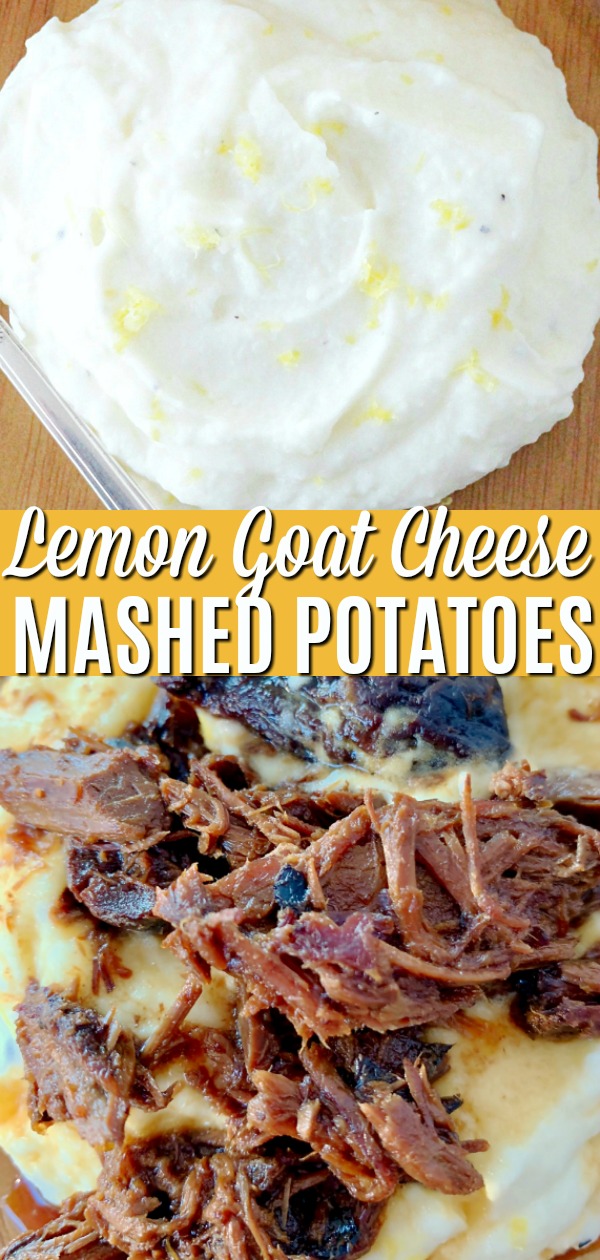 Lemon Goat Cheese Mashed Potatoes | Foodtastic Mom #mashedpotatoes