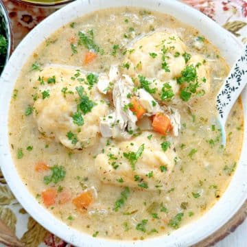 My recipe for rotisserie chicken and dumplings has thousands of fans. The chicken stew takes help from a rotisserie chicken, but the dumplings are made from-scratch and practically fool-proof.