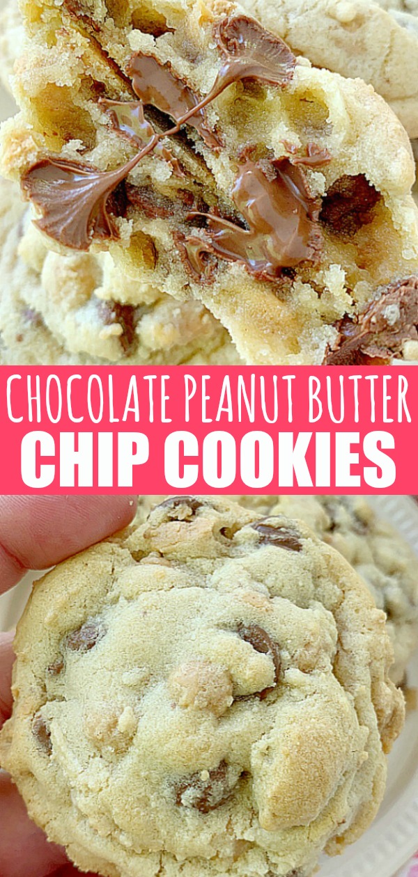 Chocolate and Peanut Butter Chip Cookies | Foodtastic Mom #chocolatechipcookies #chocolateandpeanutbuttercookies