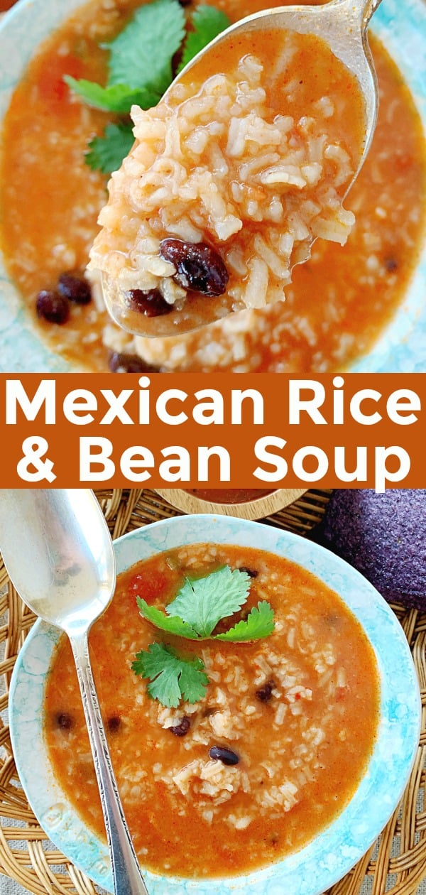 Mexican Rice and Bean Soup | Foodtastic Mom #mexicanrice #souprecipes