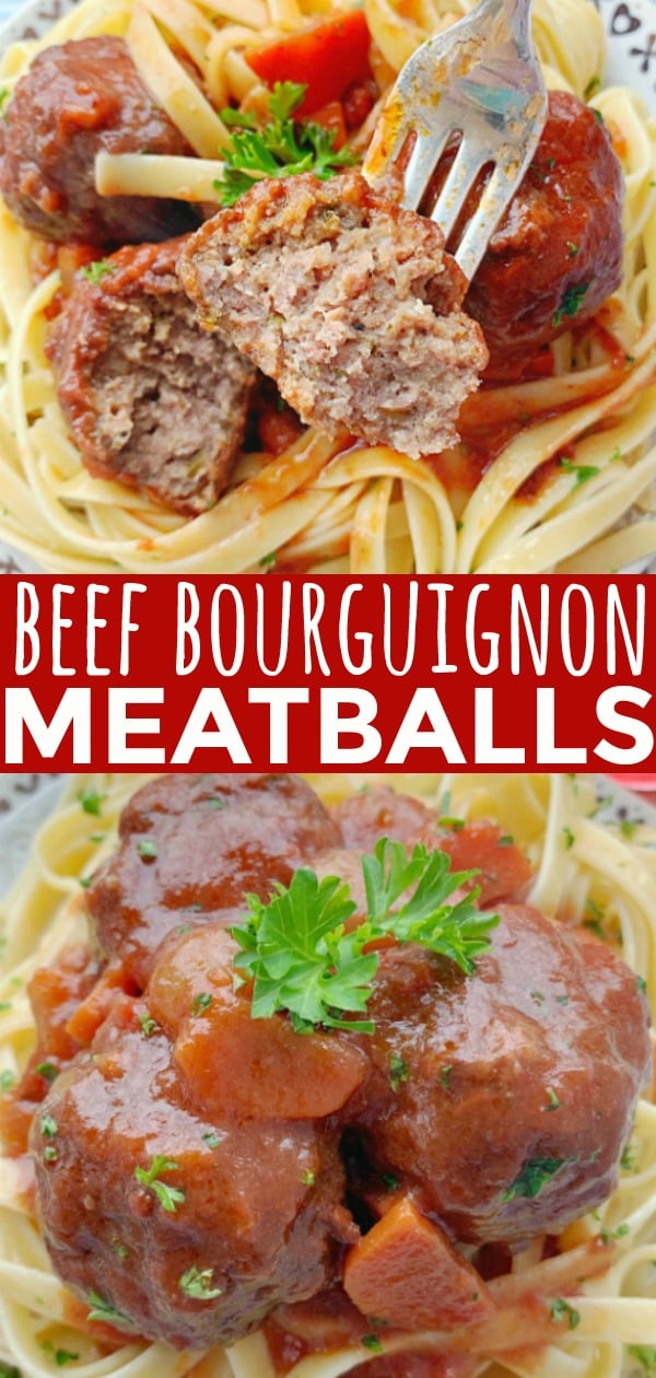 Beef Bourguignon Meatballs | Foodtastic Mom #beefbourguignon #meatballs #ohiobeef #ad #datenightdinnerrecipes #valentinesday #beefrecipes via @foodtasticmom