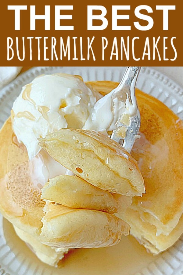 Full fat buttermilk and the correct ratio of ingredients are what you need to make The Best Buttermilk Pancakes. This post includes a video tutorial. via @foodtasticmom