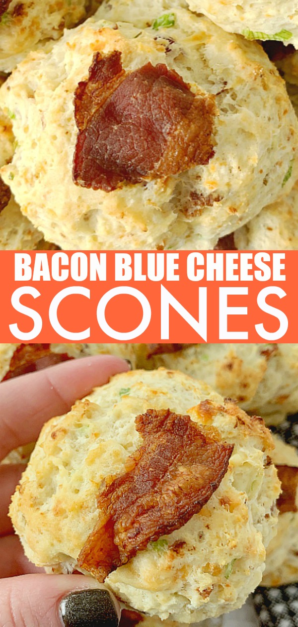 Bacon Blue Cheese Scones | Foodtastic Mom #scones #sconeseasy