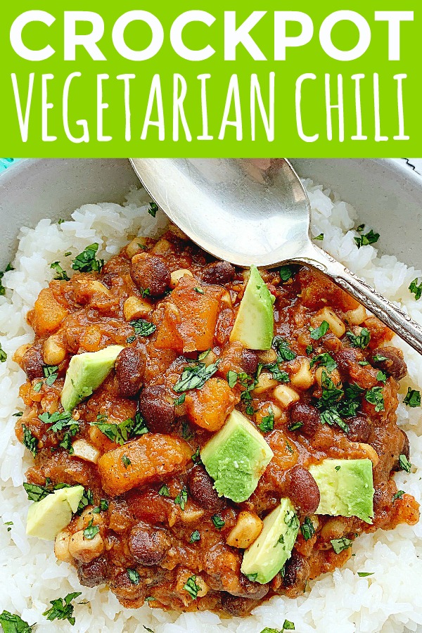 Crockpot Vegetarian Chili | Foodtastic Mom #vegetarianchili #chilirecipe