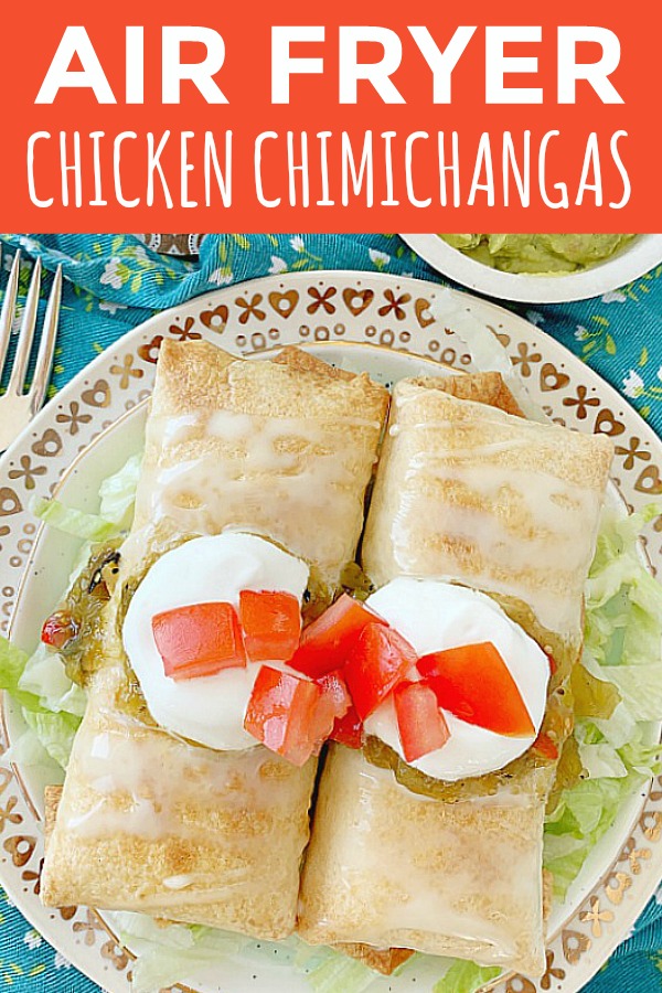 Air Fryer Chicken Chimichangas | Foodtastic Mom #airfryerrecipes #chimichangarecipe #chickenchimichangarecipe #airfryerchimichanga #chickenchimichangarecipeairfryer #mexicanfoodrecipes via @foodtasticmom