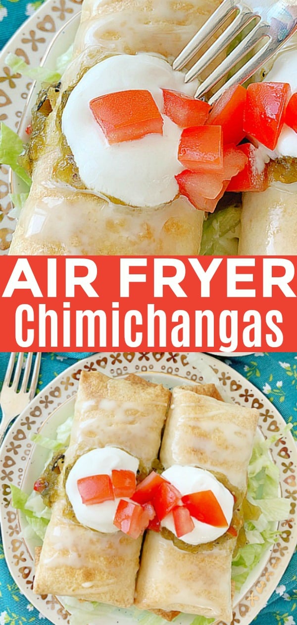 Air Fryer Chicken Chimichangas | Foodtastic Mom #airfryerrecipes #chimichangarecipe #chickenchimichangarecipe #airfryerchimichanga #chickenchimichangarecipeairfryer #mexicanfoodrecipes via @foodtasticmom