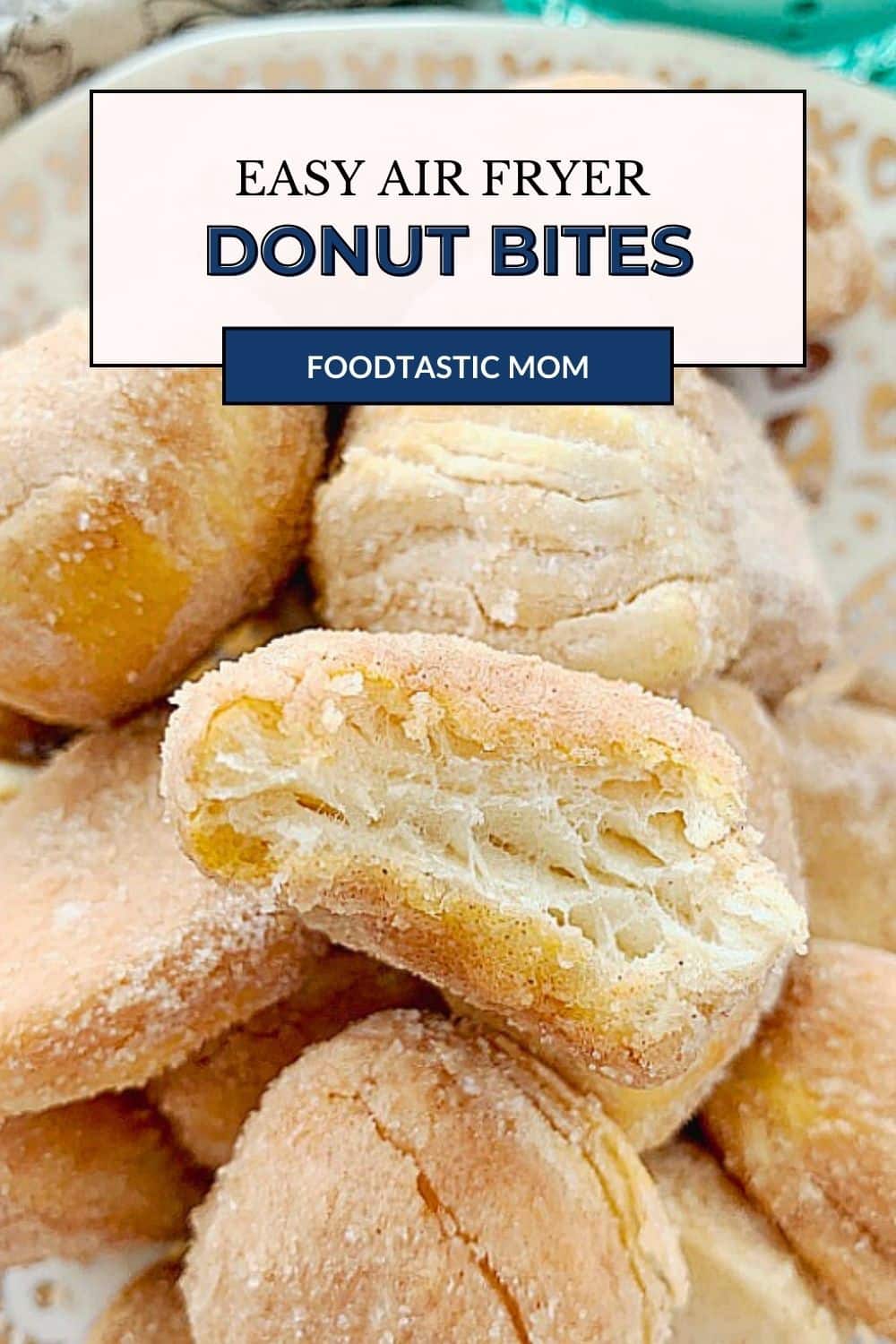 Satisfy your sweet tooth with these incredibly easy air fryer donut bites! Made from simple refrigerated biscuit dough and coated in a irresistible cinnamon sugar mix, these homemade donut holes are golden, fluffy and lightly crispy on the outside in under 10 minutes. via @foodtasticmom