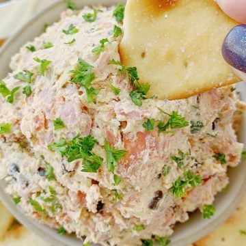 cream cheese dip with chip