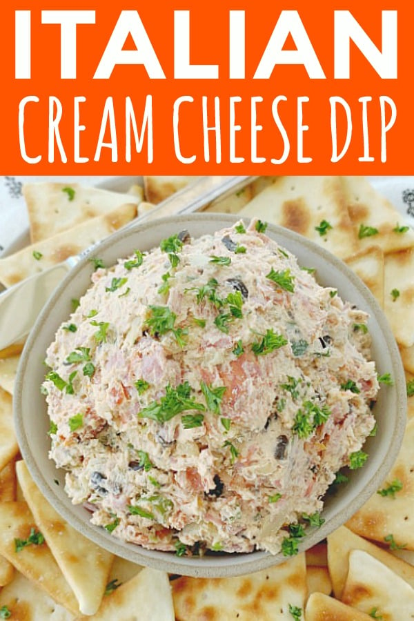 Italian Cream Cheese Dip | Foodtastic Mom #diprecipes #cheesespread #easyappetizer #italianrecipes via @foodtasticmom