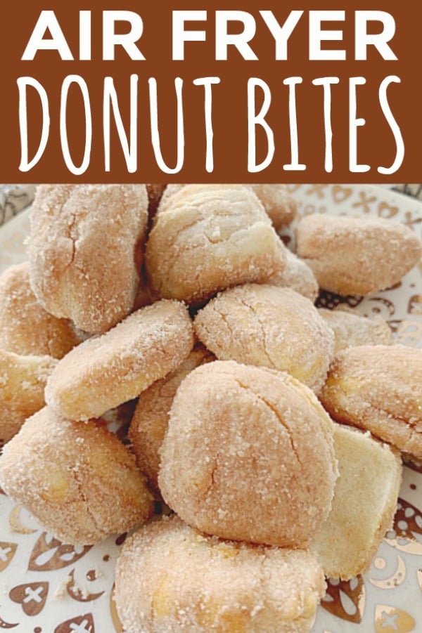 Air Fryer Donut Bites | Foodtastic Mom #airfryerrecipes #donutsfrombiscuits #airfryerdonuts #donutrecipes #doughnutrecipes via @foodtasticmom