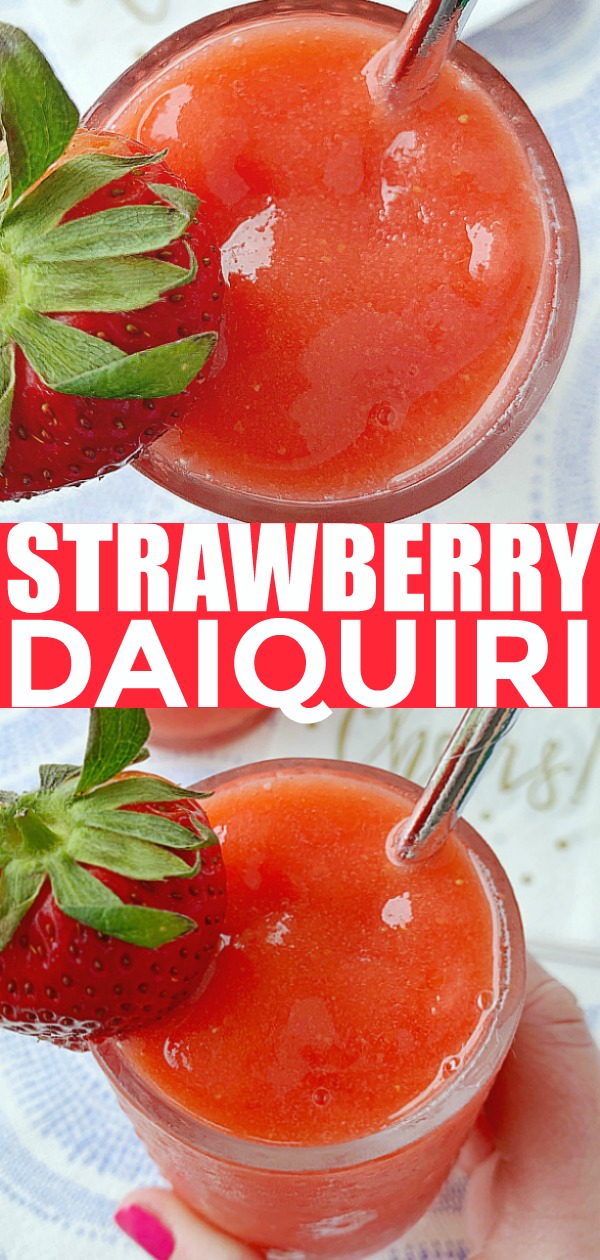 Strawberry Daiquiri | Foodtastic Mom #strawberrydaiquiri #daiquirirecipe