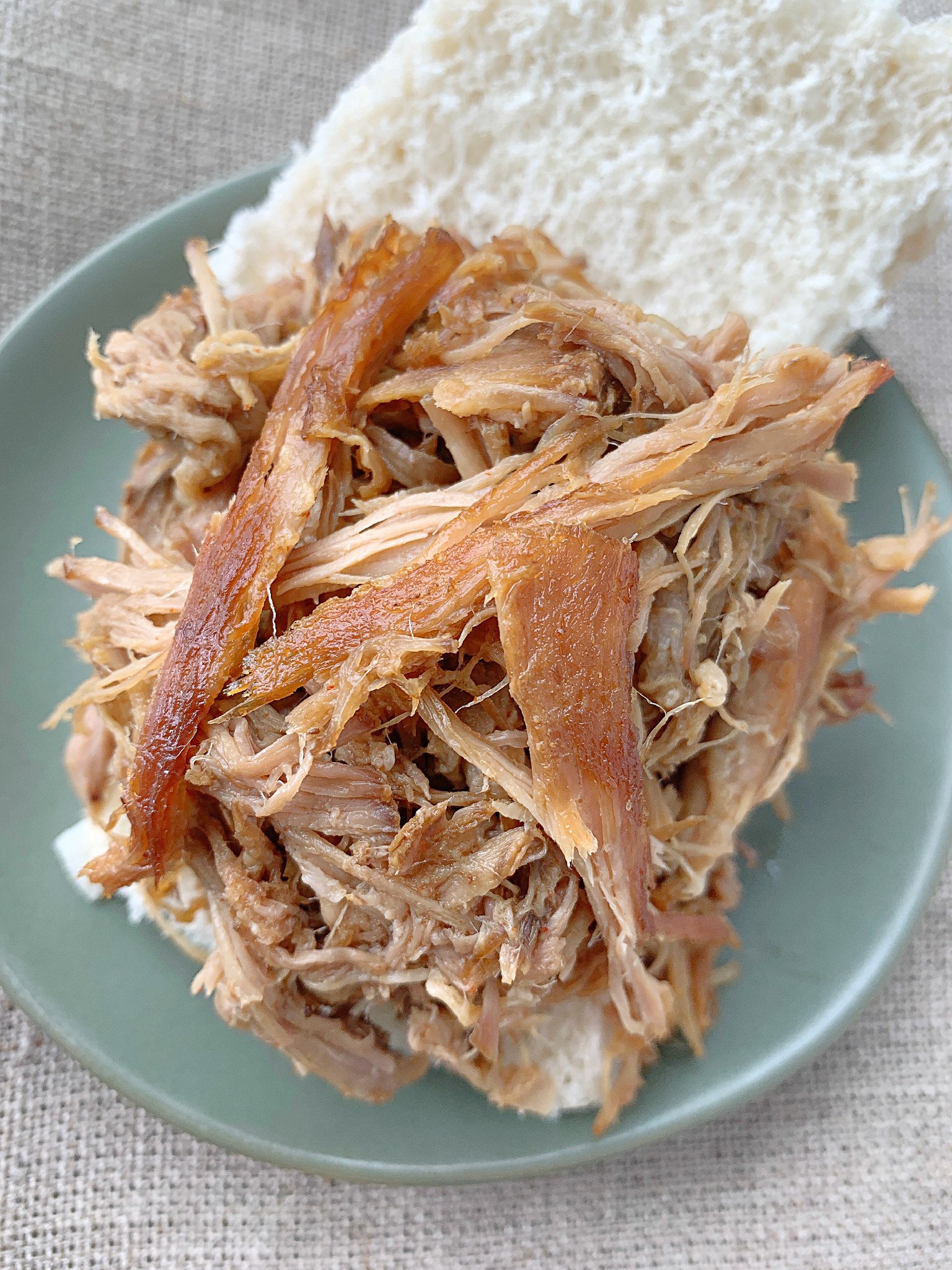 open face pulled pork sandwich