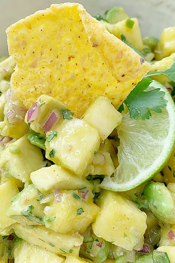 pineapple salsa with chips