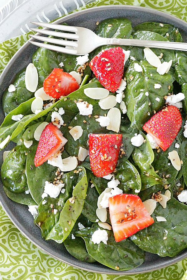 Spinach Strawberry Salad Foodtastic Mom
