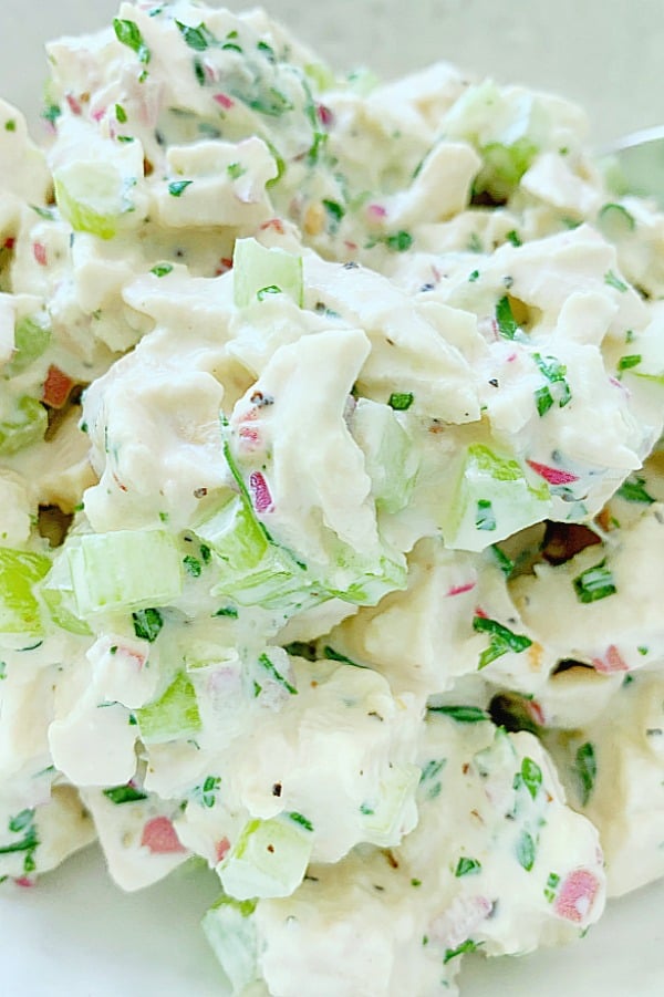 bowl of chicken salad