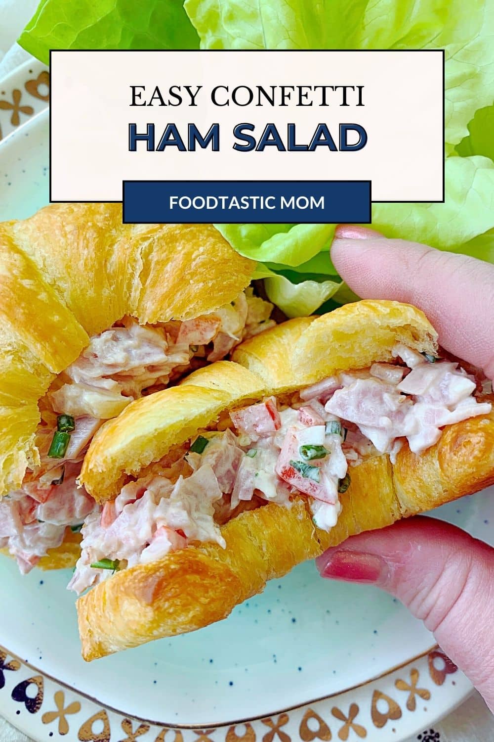 This Confetti Ham Salad is not your mom or grandma's ham salad and that is a good thing. Crushed pineapple for a little sweetness is just one of the surprising ingredients in this ham salad recipe. via @foodtasticmom