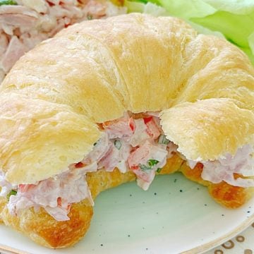 confetti ham salad sandwich on a plate