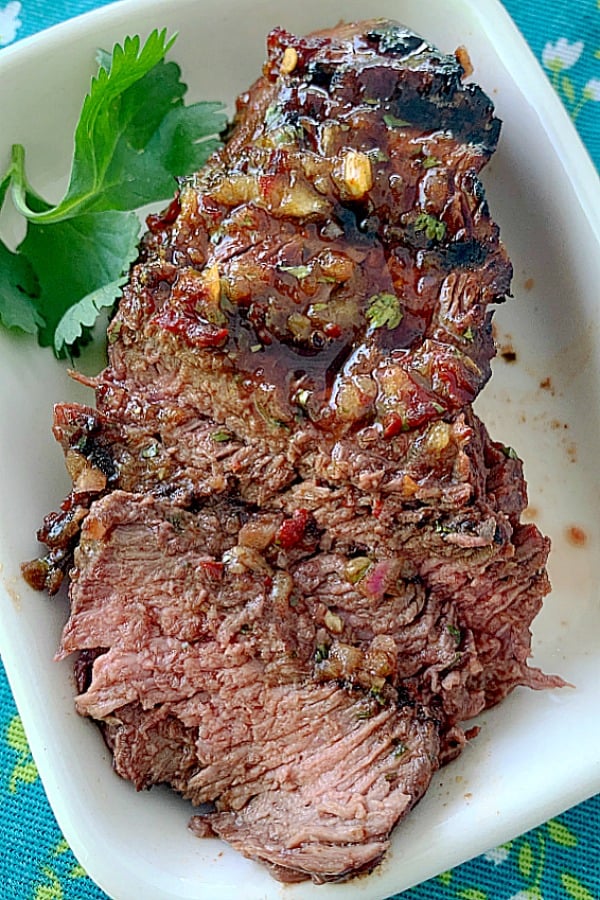 fresh pineapple marinated grilled steak