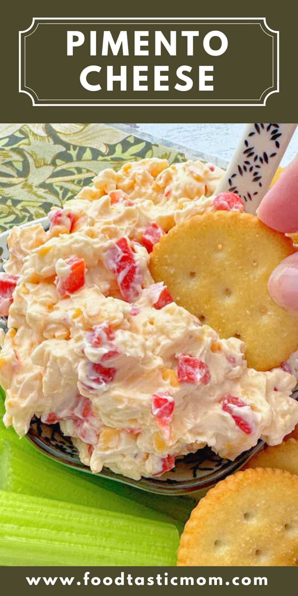 My homemade pimento cheese dip is a classic southern recipe with a twist (melting butter with fresh garlic) for truly the best pimento cheese.  via @foodtasticmom