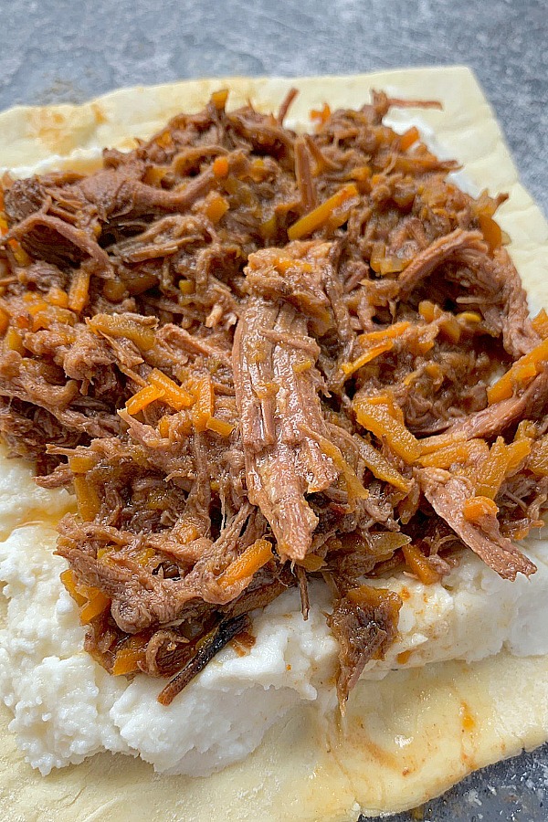 open faced pot roast pocket