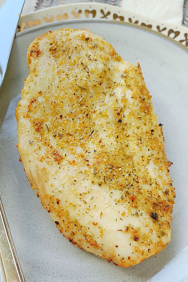 air fryer chicken breast on a plate