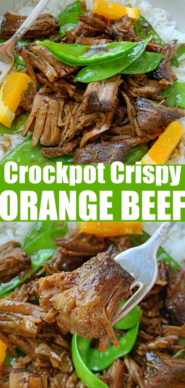 Crockpot Crispy Orange Beef | Foodtastic Mom #ohbeef #ad #crockpotrecipes #beefrecipes #fakeouttakeout #slowcooker