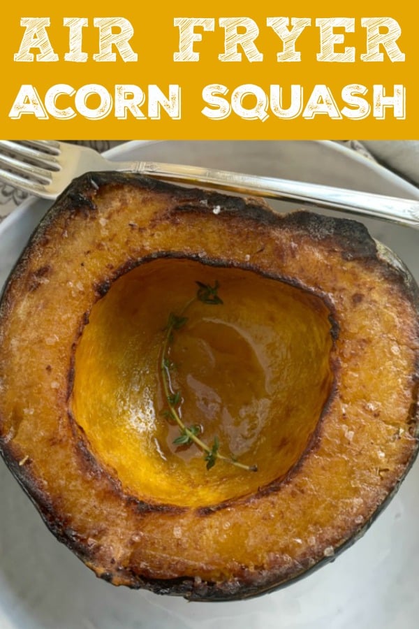 Air Fryer Acorn Squash | Foodtastic Mom #airfryerrecipes #acornsquash #airfryersquash #squashrecipes via @foodtasticmom
