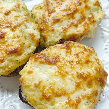 air fryer twice baked potatoes on a plate