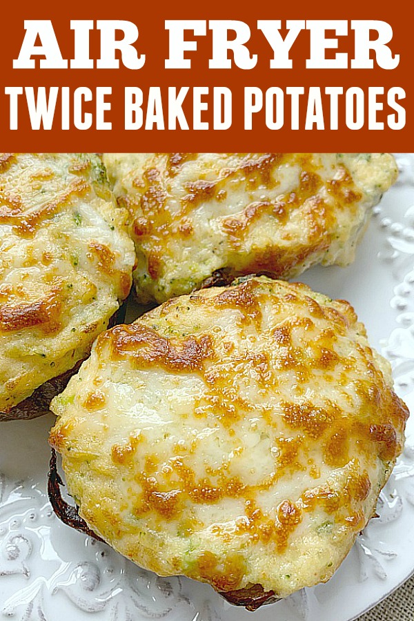 Air Fryer Twice Baked Potatoes | Foodtastic Mom #airfryerrecipes #twicebakedpotatoes #potatorecipes via @foodtasticmom