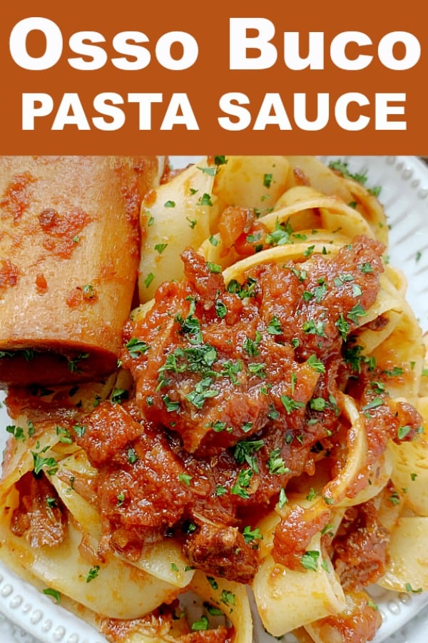 Osso Buco Slow Cooker Ragu #ad #ohiobeef #veal #pastasauce
