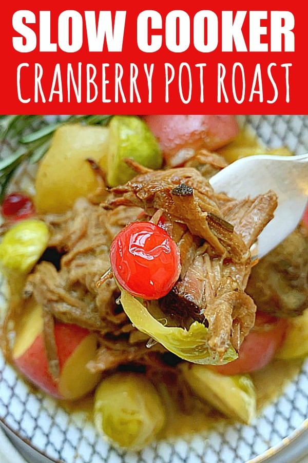 Slow Cooker Cranberry Pot Roast | Foodtastic Mom #ad #ohiobeef #slowcookerrecipes #potroast