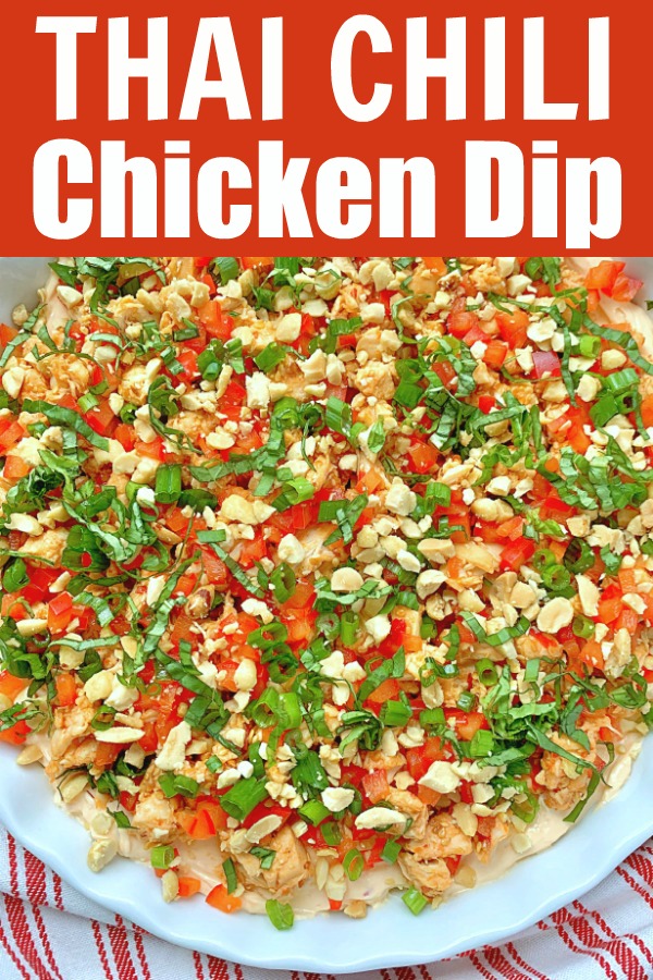 Thai Chili Chicken Dip | Foodtastic Mom #diprecipes #dipsandappetizers #appetizerrecipes #thaichicken via @foodtasticmom