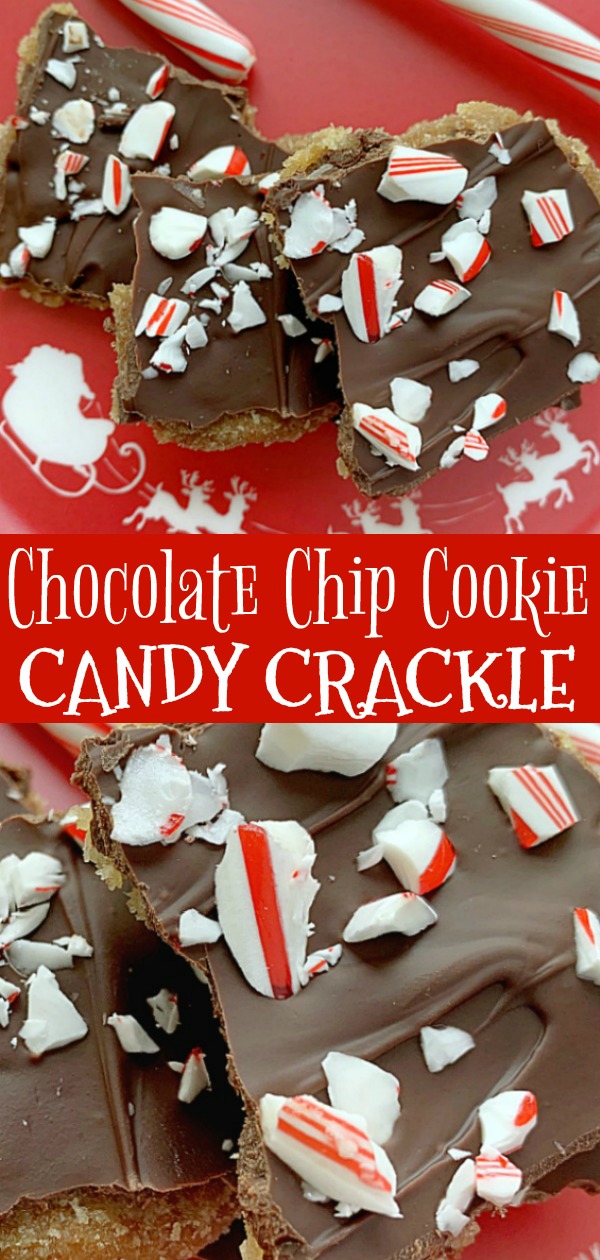 Chocolate Chip Cookie Candy Crackle | Foodtastic Mom #ad #chocolatechipcookies #christmascookies #holidaycookies via @foodtasticmom