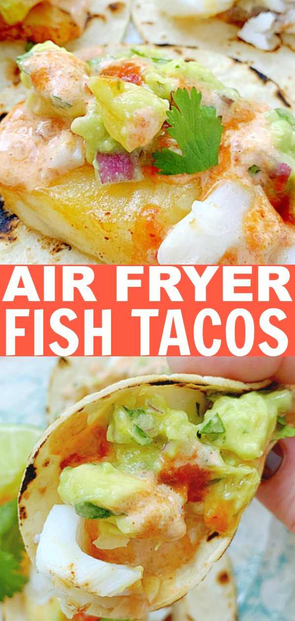 Air Fryer Fish Tacos | Foodtastic Mom #airfryerrecipes #fishtacos #tacorecipes #airfryertacos #airfryerfishtacos via @foodtasticmom