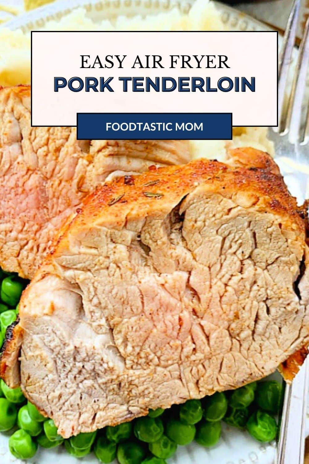 Air fryer pork tenderloin recipe seasons the pork simply with a dry rub and sears it perfectly in the air fryer. Top with your favorite BBQ sauce. via @foodtasticmom